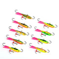 Metal Jig Lure 10g/6.3cm 20g/8.5cm Tungsten Ice Fishing Jigs Hard Bait Tungsten Jig Heads Winter Fishing Tackle Lures