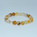 Wholesale 6/8/10/12mm Natural Yellow Glue Flower Quartz Bracelet for Women Men