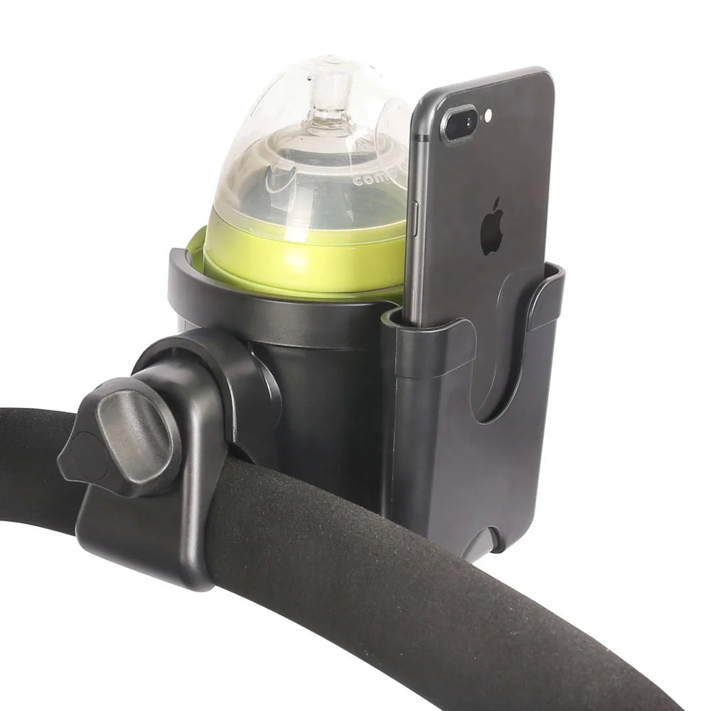 Baby Stroller Accessories Wheelchair Walker Scooter Universal Bike Water Bottle With Mobile Phone Holder Stroller Cup Holder