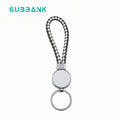 Subbank New Products Sublimation PU Rope Keychain Key Ring Custom Sublimation Car Key Chain