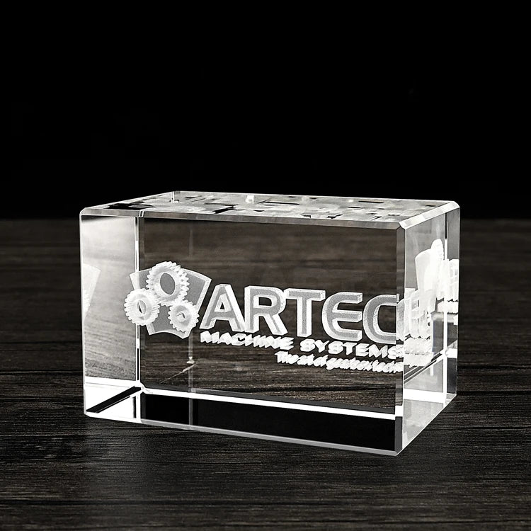 Shining Customized Custom Laser Engraving Wholesale 3d Laser Crystal Cube Meeting Gifts
