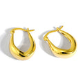Wholesale Elegant Hoop Earring 925 Silver Rhodium Gold Plated Jewelry 18k Gold Chunky Hoop Earrings for Women