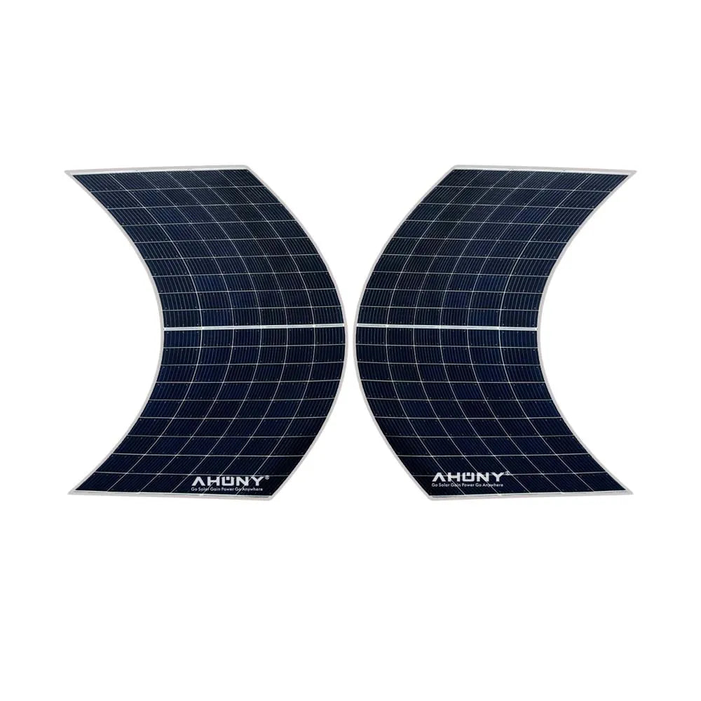 AHONY 300W Mono Semi Flexible Solar Panel Waterproof Photovoltaic HCF Cell for RV Camp House Roof Golf Cart Other Outdoor Use