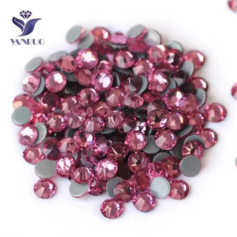 YANRUO Rhinestone Apparel Bulk Rhinestones Wholesale Hotfix Stones for Clothes