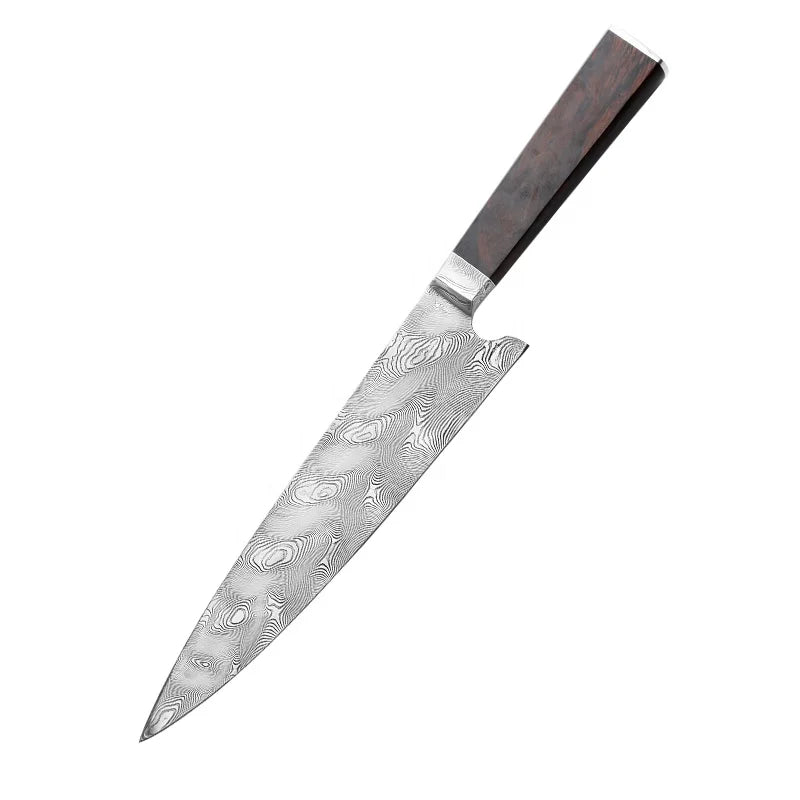 Dushan Top-Rated All Damascus Chef Knife Handmade High-End Gift Professional Metal Kitchen Tool