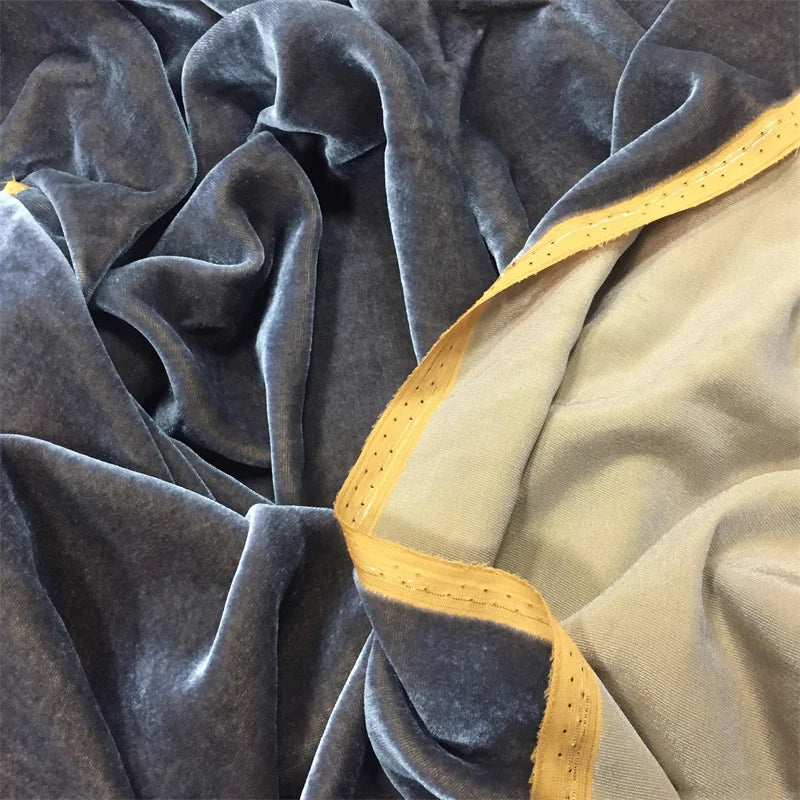 Pure 100% Silk Viscose Velvet Fabric Solid Color for Garment From China Factory Direct with Wholesale Price
