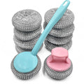DOOSO Scrubbing Scouring Pad Stainless Steel Sponges Steel Wool Scrubber for Kitchens