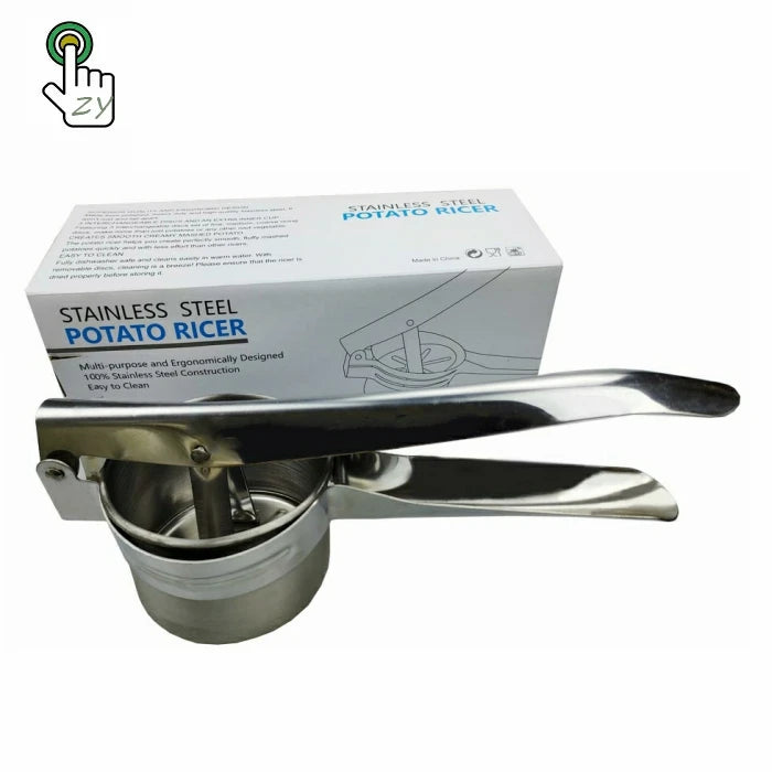 Manual Masher Ricer Press and Mash for Perfect Mashed Potatoes Large Heavy Duty Stainless Steel Potato Ricer Masher