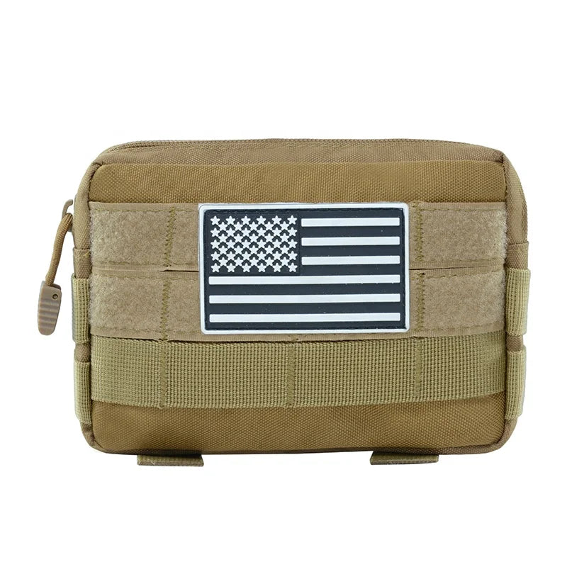 Large Capacity Waterproof Multi-Functional Waist Bag Tactical Pouch Fanny Pack for Outdoor Usage Zipper Closure