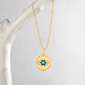 QX CUSTOM OEM Fine Jewelry Devil's Eye CZ Romantic Vintage 925 Sterling Silver 18K Gold Plated Women Necklaces