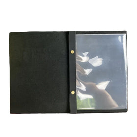 Genuine Leather A4/A5 Vintage Menu Cover Restaurant Folio Faux Leather Menu Folder Logo Paper Screw Post Binding