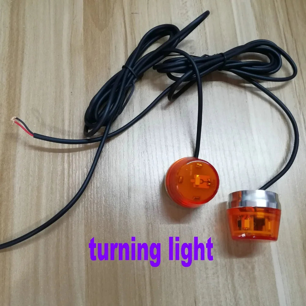 Turning Light 12V-80v Install Inside of Grips/Handlebar of Electric Bike Scooter MTB Tricycle Mobility Light Bike Lamp