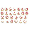 26pcs Round Loose Alphabet A-Z Beads Set Dripping Letter Charms Pendant for Jewelry Making