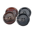 Manufacturer Wholesale Custom Logo 15mm 4-Holes Polished Flatback China Zhejiang Buffalo Horn Button Dry Cleaning WIKO RH02477