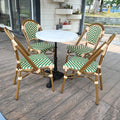 Luxury Modern Metal Wicker Outdoor Dining Chair with Durable Frame for Garden Patio & Outdoor Use