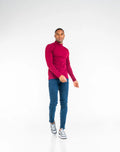 Men's White Solid Jersey Long-Sleeved Empire Waist T-Shirt with Perkins Collar Eco-Friendly Size S Imperio Shop