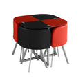 Modern Glass Top Dining Kitchen Tables and Chairs Set 4 Seaters Home Furniture