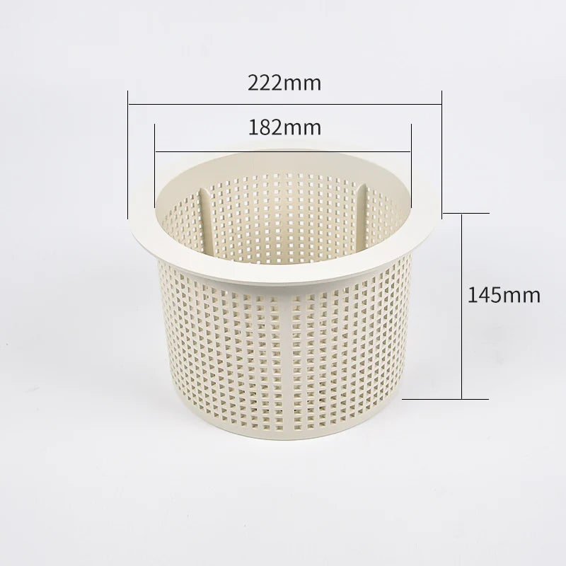 Swimming Pool Equipment Plastic Filter Basket for Skimmer White