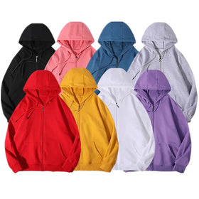 Best Quality Custom Printing Logo Zipper Hoodies 100% Cotton Plain Sublimation Men's Sweatshirt Hoodies
