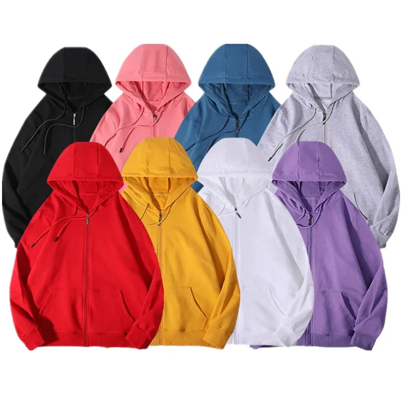 Best Quality Custom Printing Logo Zipper Hoodies 100% Cotton Plain Sublimation Men's Sweatshirt Hoodies