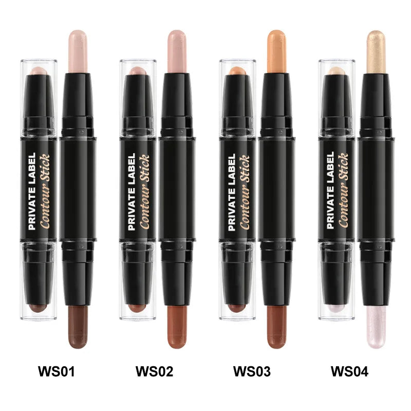 Makeup Double Head High Pigment Waterproof Moisturizer Contour Foundation Stick Oil Control Vegan Cruelty Free Bronzer