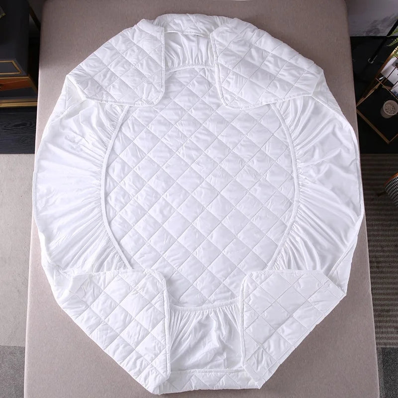 Guangzhou Wholesale 100% Polyester Filled Waterproof Deep Pocket Fitted Hypo-allergenic Sleepwell Mattress Bed Pad for Sale