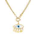 Wholesale Personalized Devil's Eye Jewelry Stainless Steel Round Charms Demon Eyes Pendant Necklace