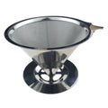 Modern Design Reusable 304 316 Stainless Steel Drip Coffee Filter Cup with Stand Mesh Strainer Coffee Filter