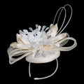 Lucky Leaf Women Girl Fascinators Church Hat Feather Cocktail Wedding Tea Party Hair Accessories
