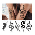 Waterproof Black Animal Flower and Snake Temporary Tattoo 6.8x14cm Paper & PET Film CE Certified