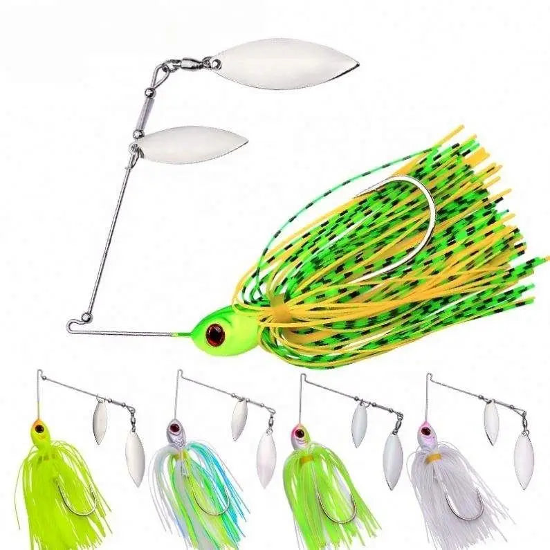 Metal Spinnerbait Sequins Rotating Fishing Spinner Bait Spoon Lures Buzzbait Fishing Lure Tackle