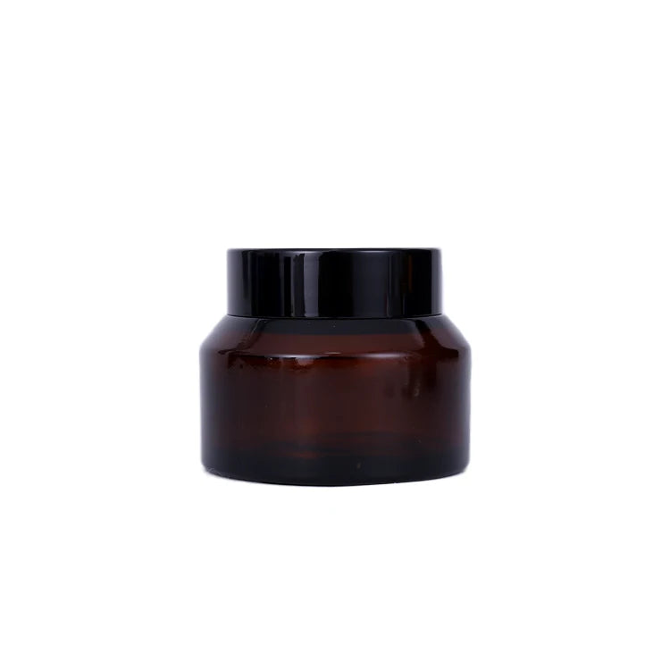 15g 30g 50g Slant Glass Jar Inclined Slope Shoulder Cream Container Cosmetics Empty Matte Frosted Amber Black Glass Cream Jar