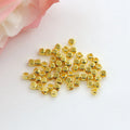 14k Gold Packed Cube Beads Accessories Single-hole Material Glossy Solid Components DIY Handmade Copper Brass Jewelry Findings