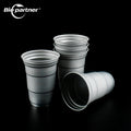 Customized Logo Aluminum Beer Tumbler 400-600ml for Biopartner Recyclable Outdoor Party Cold Drink Cup