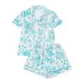 Vivid Pattern Sleepwear 2PCS Summer Pajama Sets Short Sleeve Lounge Pants Anti-Wrinkle Smooth PJ Suit Popular Women Pajama Set