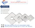 DIN436 M6-M20 304 Stainless Steel Flat Washer-Thicken Square Gasket Curtain Wall Shim Metal Ring Split-Various Sizes M8 Plain
