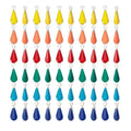 Stainless Steel Mini Teardrop Charms Colorful Enamel Resin Geometric Pendants for DIY Jewelry Making