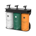Matt Black Hotel Shampoo Shower Wall Bracket With Key Lock Shampoo and Conditioner Bottle Brackets