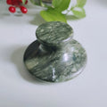Green Jade Stone Mushroom Big Mushroom Hot Stone Natural Green Jade Face Gua Sha Massager SPA Anti-Wrinkle Anti-Aging Relaxation