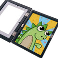Magnetic Flip Kids Photo Frame Replaceable Wood Iron Material Home Decoration Silk Screen Children's Art Poster Picture Drawing
