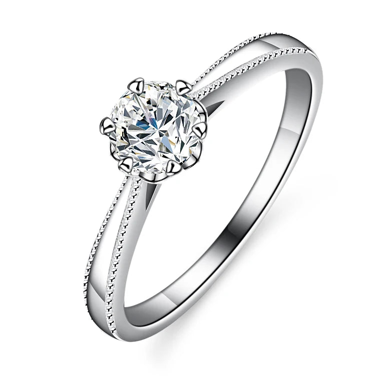 Fine Jewelry Fashion Spouse VVS1 D Color Moissanite S925 Sterling Silver Ladies Rings Engagement Women's Wedding Ring
