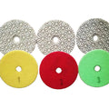 3 Step 4 Inch Wet Diamond Polishing Pads for Marble Granite Stone Tile Quartz 100mm Grinding Disc