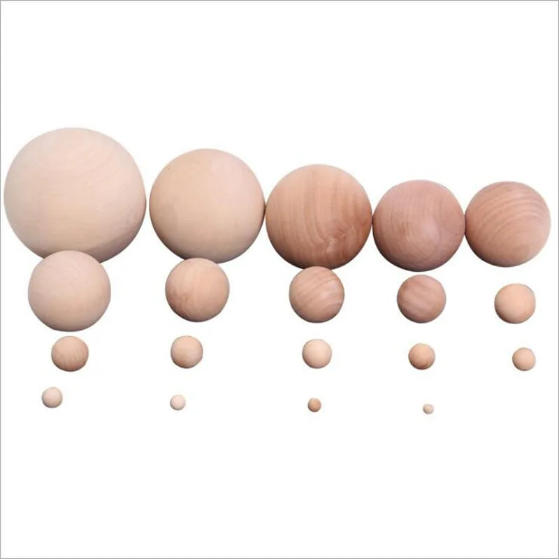 Wholesale Custom Wooden Ball 75mm Round Decoration 50mm 70mm Wooden Balls 80mm with Hole