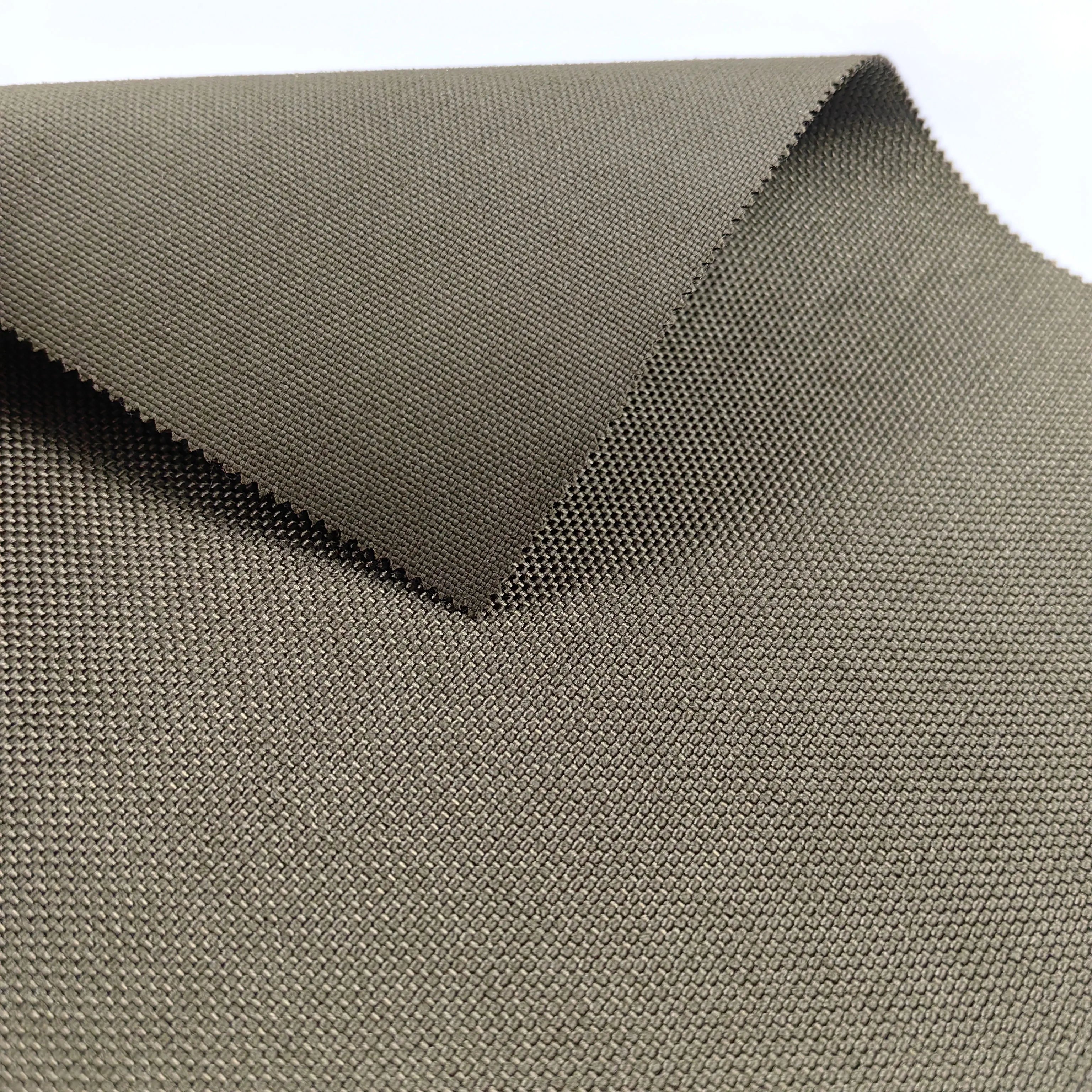 Heavy Duty Green 1000D/500D Cordura Nylon PU Coated Woven Fabric for Bags & Garments