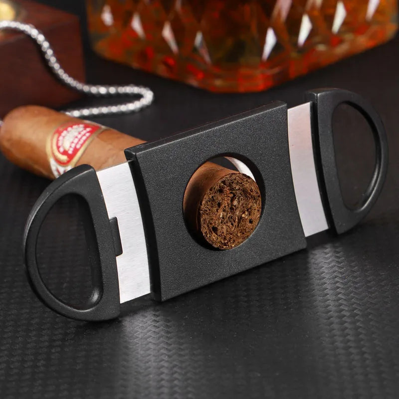Wholesale Manufacturer Black Luxury Fancy Design Cigar Lighter Set Cigar Cutter Cigar Accessories