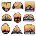 Outdoor Mountains Sunset Badge Embroidery Iron on Outdoor Patches for Cap