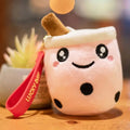 Kawaii Boba Tea Plushie Cute Stuffed Toy Wholesale Doll Plush Keychains Toys Milk Tea Bubble Tea Stuffed Animal Toys Key Chains