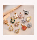 Kadin Kolye Pink White Zircon Turkey Devil Eye Colorful Snowflake Rotatable Copper Charm Gold Filled Pendant With Chain