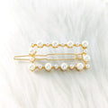 Luxury Charm Jewelry Custom Korean Zinc Alloy Gold Plated Pearl Clip Hair Accessories 6cm Fashion for Women Wedding Engagement