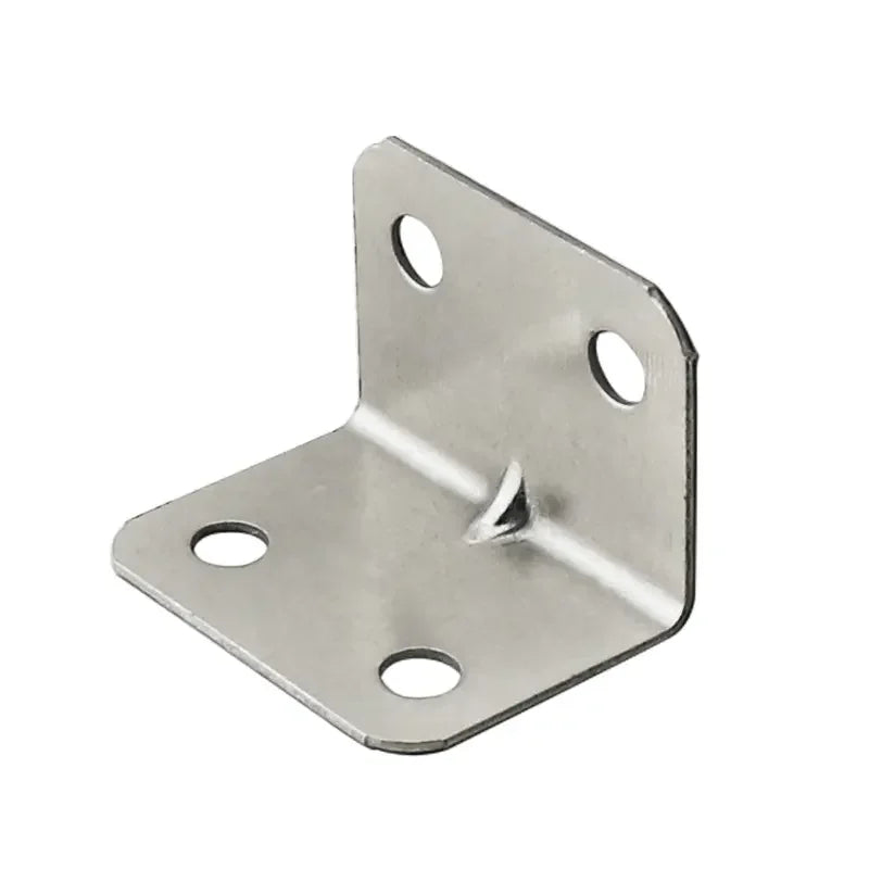 Single-Sided Precision Galvanized Stainless Steel Stamping Metal Hardware Bedroom Furniture Parts with Corner Code Brackets